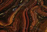 Polished Tiger Iron Stromatolite Slab - Billion Years #354897-1